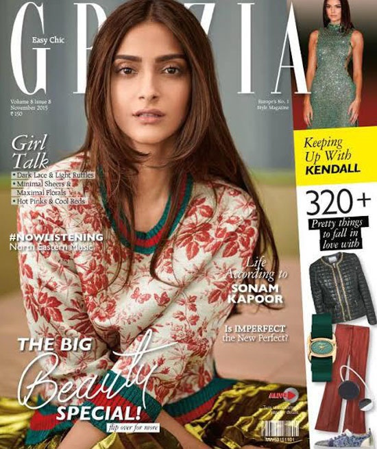 Sonam Kapoor - Grazia Inida Magazine November 2015