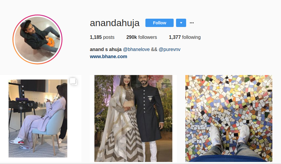 Not Only, Sonam Kapoor, Even Anand Ahuja Changed His Name on Instagram