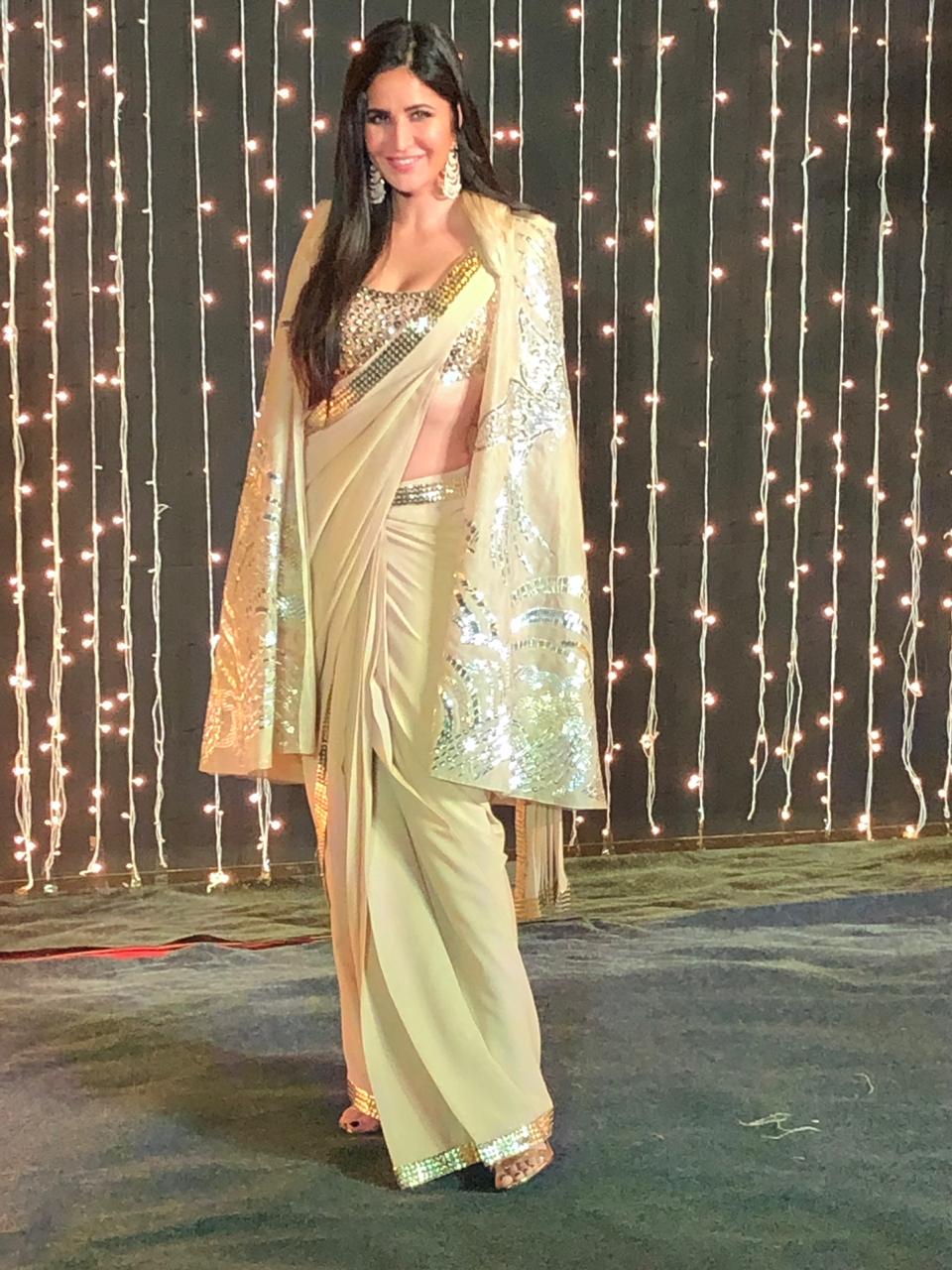 Katrina Kaif Looked Stunning in Golden Saree