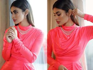 Mouni Looks Like a Complete Stunner in this Neon Pink Attire